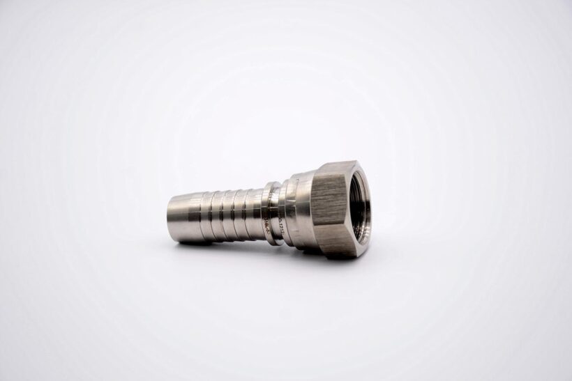 316SS Hydraulic BSPP Female x Hydraulic Hose Tail
