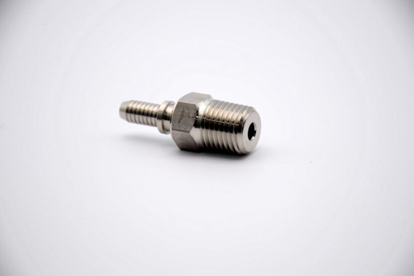 PTFE Male S/S 316L NPT x PTFE Hose Tail